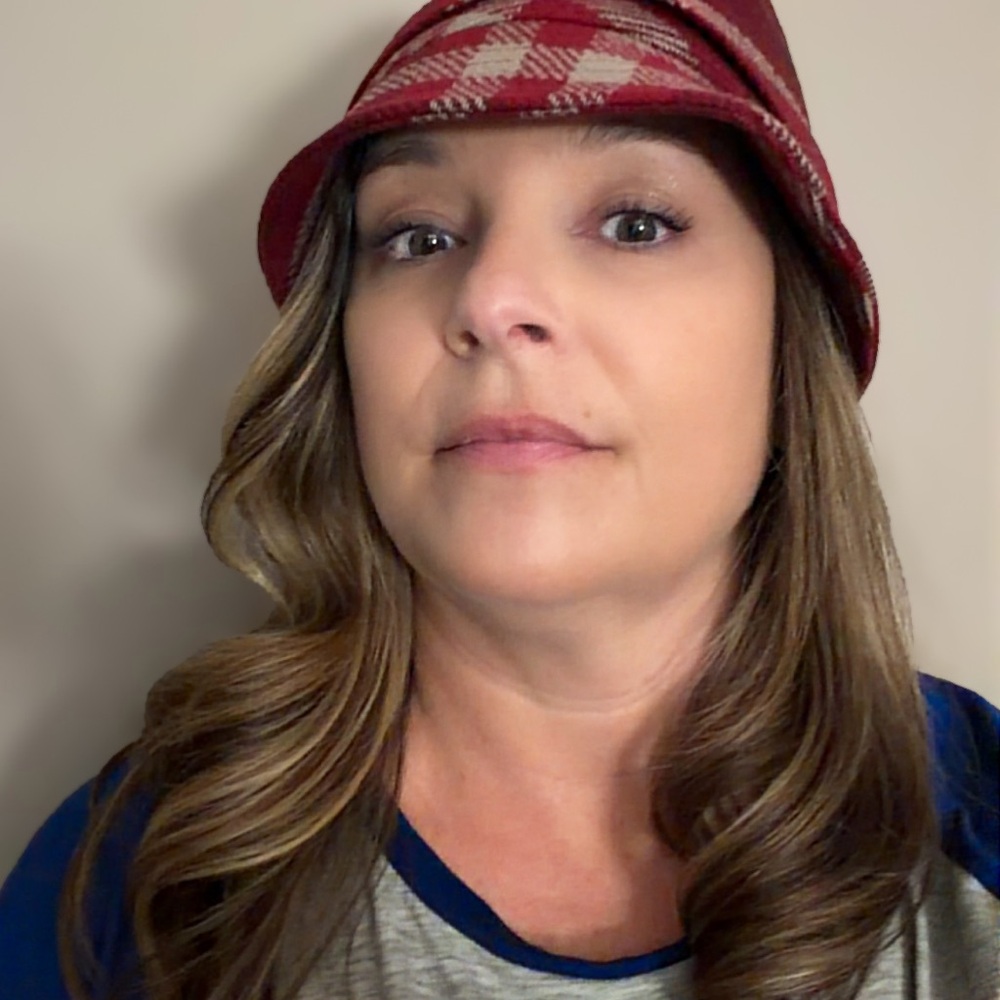 Burberry Red and Gray Plaid Hat - Picture 3 of 3